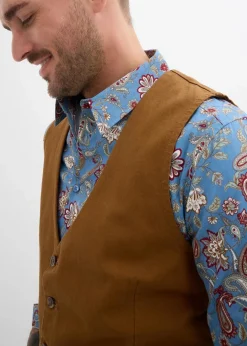 Herren bonprix Große Größen|Jacken & Mäntel|Weste aus Baumwollcanvas