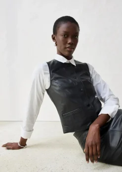 Damen bonprix Bekleidung·Hosen|Jacken & Mäntel|Weste aus Lammnappa