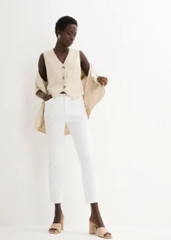 Hot Weste aus reinem Leinen Damen Bekleidung·Hosen|Jacken & Mäntel