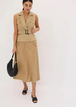 Damen bonprix Bekleidung·Hosen|Jacken & Mäntel|Weste mit Gürtel