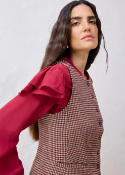 Damen bonprix Bekleidung·Hosen|Jacken & Mäntel|Weste mit Wollanteil