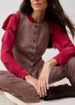 Damen bonprix Bekleidung·Hosen|Jacken & Mäntel|Weste mit Wollanteil