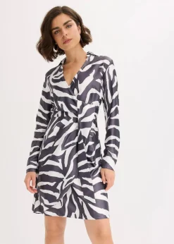 Best Wickelkleid aus fließendem Satin Damen Bekleidung·Pullover & Strickjacken|Kleider