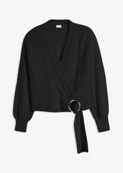 Best Wickelpullover mit Accessoire Damen Bekleidung·Umstandsmode|Strickmode