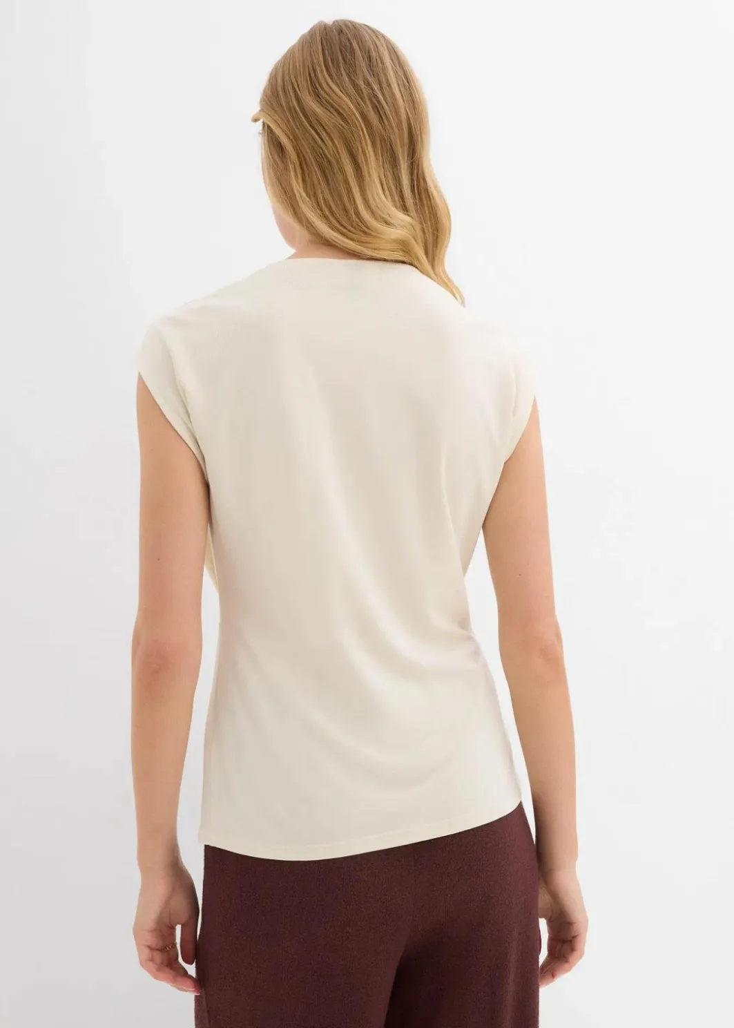 New Wickelshirt aus fließendem Viskose-Mix Damen Shirts & Tops