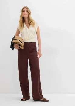New Wickelshirt aus fließendem Viskose-Mix Damen Shirts & Tops
