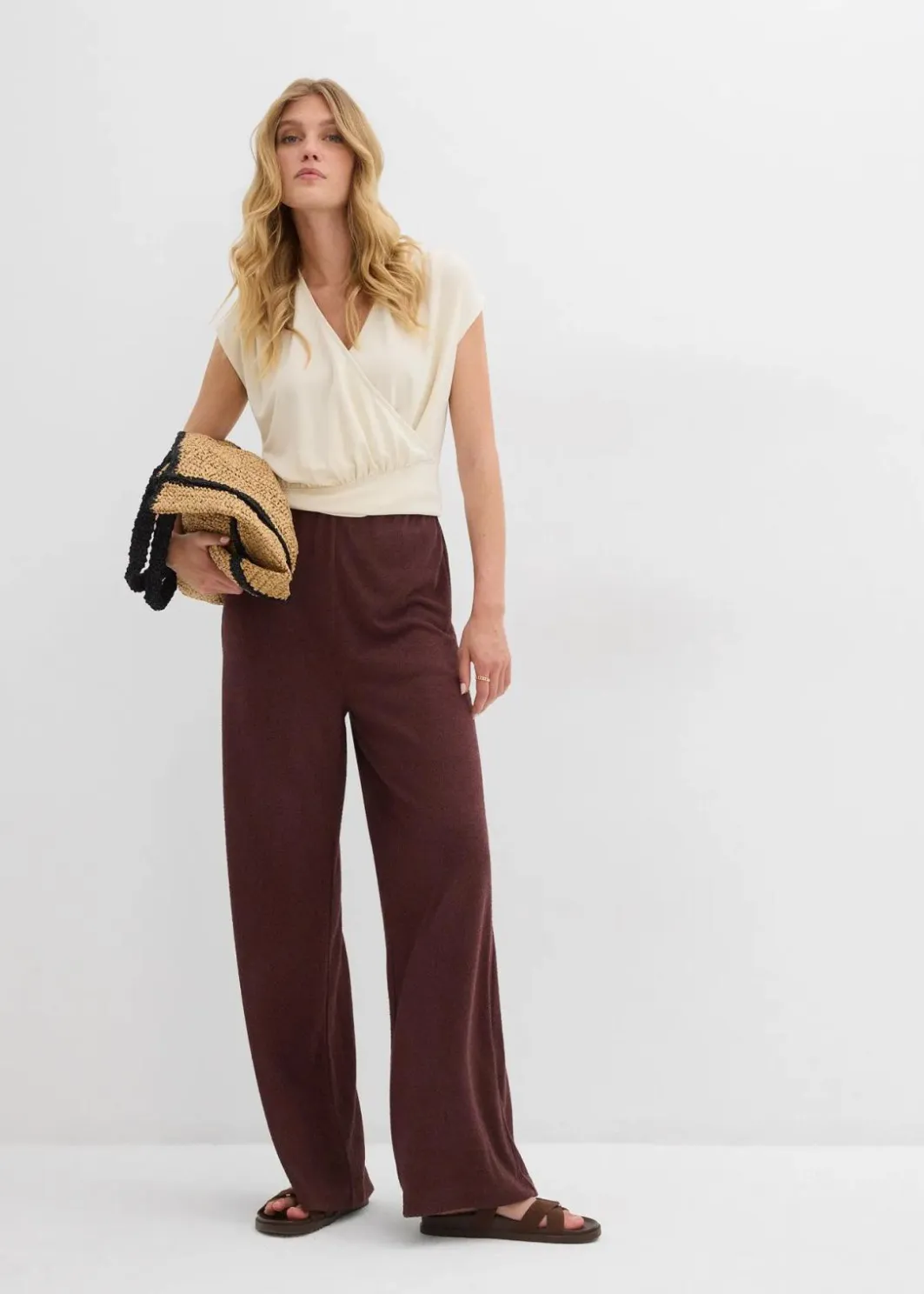 New Wickelshirt aus fließendem Viskose-Mix Damen Shirts & Tops
