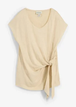 Damen bonprix Shirts & Tops|Premium|Wickelshirt aus reinem Leinen