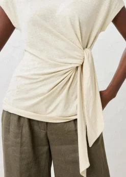 Damen bonprix Shirts & Tops|Premium|Wickelshirt aus reinem Leinen