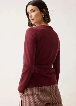 Clearance Wickelstrickjacke mit Merinowolle Damen Bekleidung·Jeans|Pullover & Strickjacken
