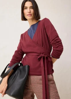 Clearance Wickelstrickjacke mit Merinowolle Damen Bekleidung·Jeans|Pullover & Strickjacken