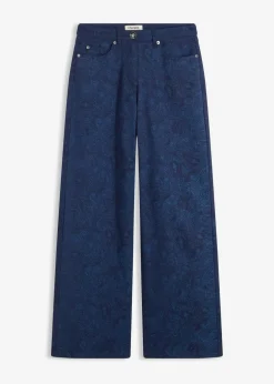 Outlet Wide Leg Hose aus Baumwollstretch Damen Hosen|Bekleidung·Kleider
