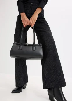 Damen bonprix Bekleidung·Kleider|Hosen|Wide Leg Hose aus Baumwollstretch