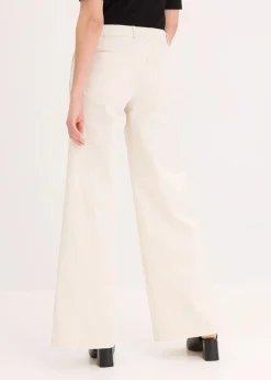 Sale Wide Leg Hose mit Stretch Damen Hosen