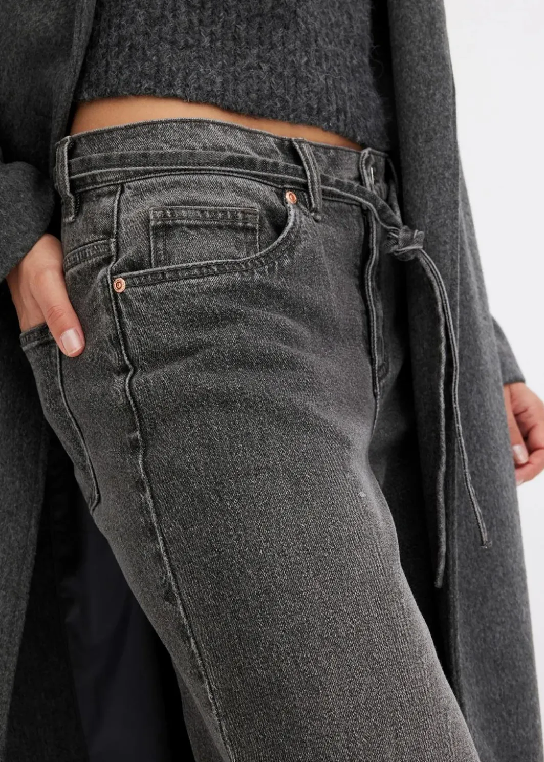 Hot Wide Leg Jeans Mid Waist Damen Jeans|Bekleidung·Shirts & Tops