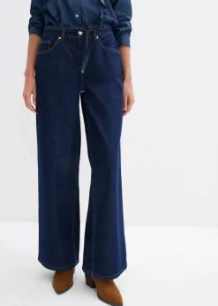 Damen bonprix Bekleidung·Shirts & Tops|Jeans|Wide Leg Jeans Mid Waist
