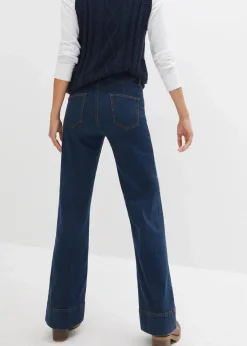Outlet Wide- Leg Jeans Mid Waist, Komfort-Stretch Damen Kurzgrößen|Bekleidung·Shirts & Tops