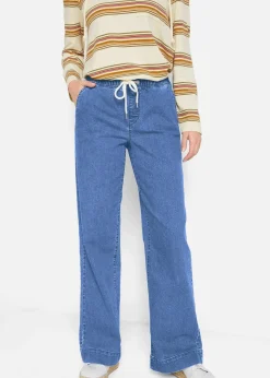 Sale Wide Leg Jeans Mid Waist, Stretch Damen Jeans|Kurzgrößen
