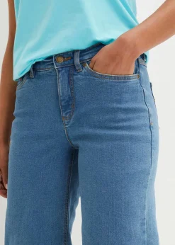 New Wide Leg Jeans Mid Waist, cropped Damen Bekleidung·Shirts & Tops|Jeans
