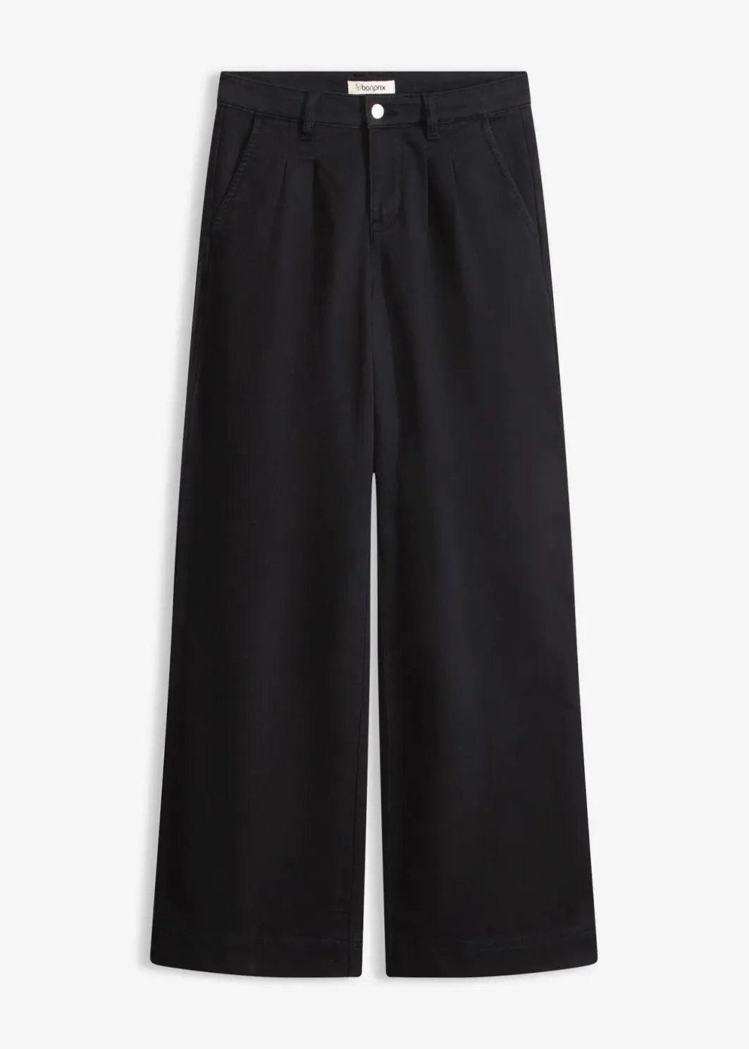 Damen bonprix Bekleidung·Kleider|Hosen|Wide-Leg Bundfalten-Hose mit Bequembund
