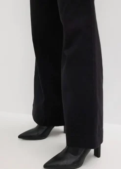 Damen bonprix Bekleidung·Kleider|Hosen|Wide-Leg Bundfalten-Hose mit Bequembund