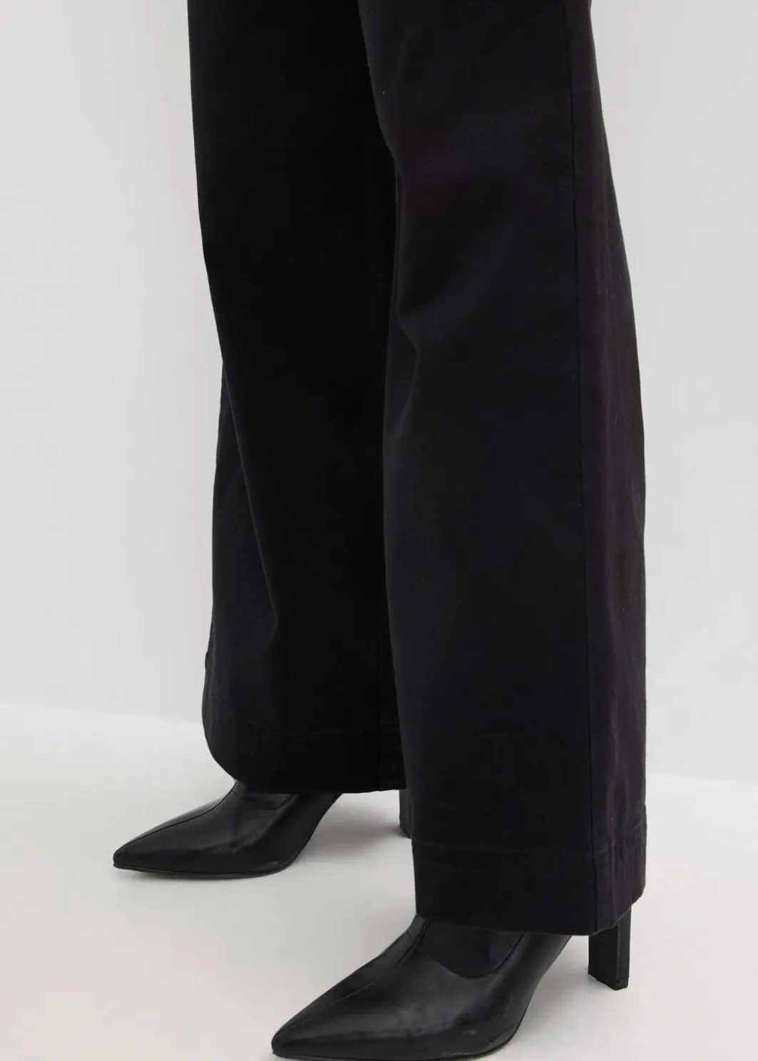 Damen bonprix Bekleidung·Kleider|Hosen|Wide-Leg Bundfalten-Hose mit Bequembund