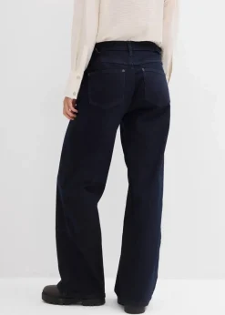 Damen bonprix Jeans|Kurzgrößen|Wide-Leg Jeans Mid Waist