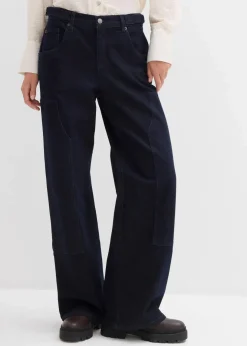 Wide-Leg Jeans Mid Waist Damen Jeans|Kurzgrößen
