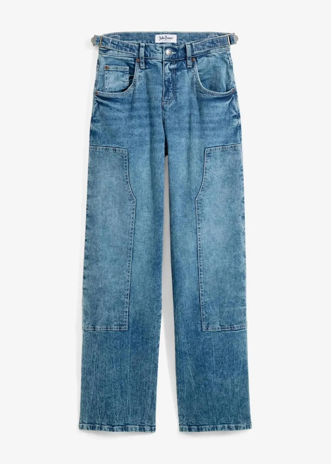 Best Wide-Leg Jeans Mid Waist Damen Jeans|Kurzgrößen