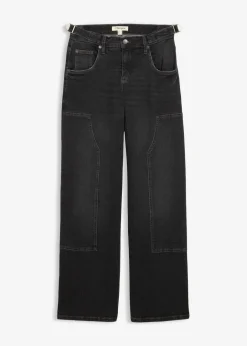 Online Wide-Leg Jeans Mid Waist Damen Jeans|Kurzgrößen