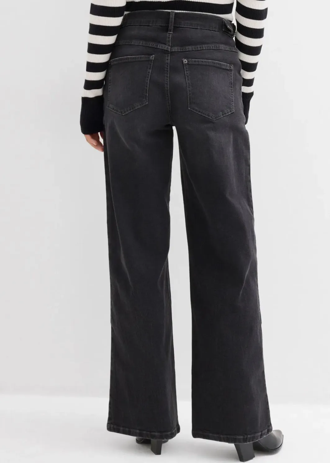 Online Wide-Leg Jeans Mid Waist Damen Jeans|Kurzgrößen