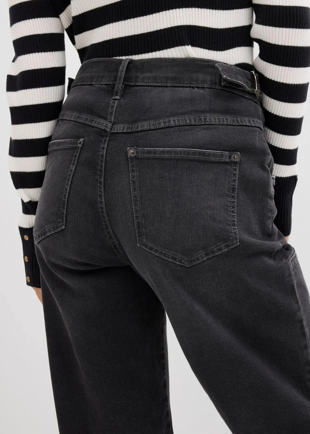 Online Wide-Leg Jeans Mid Waist Damen Jeans|Kurzgrößen