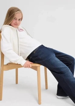 Discount Wide-Leg Thermojeans mit Jerseyfutter Mid Waist Kinder Mädchen 9-16 Jahre·Jeans