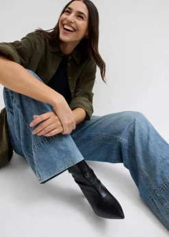 Damen bonprix Bekleidung·Shirts & Tops|Jeans|Wide-Leg-Jeans High Waist