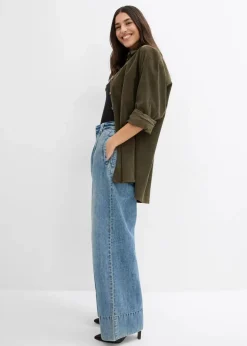 Damen bonprix Bekleidung·Shirts & Tops|Jeans|Wide-Leg-Jeans High Waist