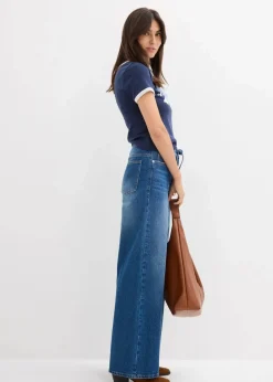 Wide-Leg-Jeans High Waist Damen Bekleidung·Shirts & Tops|Jeans