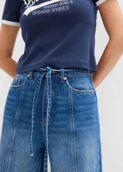 Wide-Leg-Jeans High Waist Damen Bekleidung·Shirts & Tops|Jeans