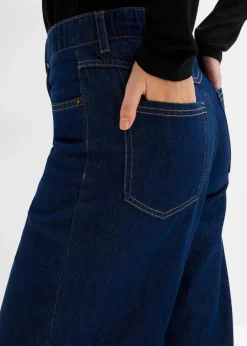 Damen bonprix Kurzgrößen|Bekleidung·Shirts & Tops|Wide-Leg-Jeans High Waist
