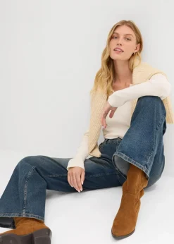 Sale Wide-Leg-Jeans, High Waist Damen Kurzgrößen|Jeans