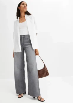 Clearance Wide-Leg-Jeans, High Waist Damen Kurzgrößen|Jeans