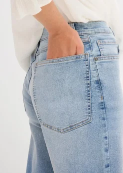 Damen bonprix Kurzgrößen|Bekleidung·Shirts & Tops|Wide-Leg-Jeans, High Waist