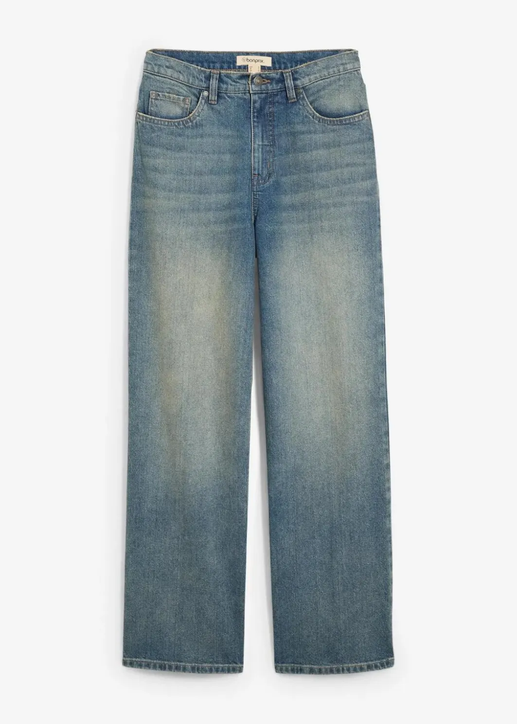 Damen bonprix Jeans|Bekleidung·Shirts & Tops|Wide-Leg-Jeans High Waist
