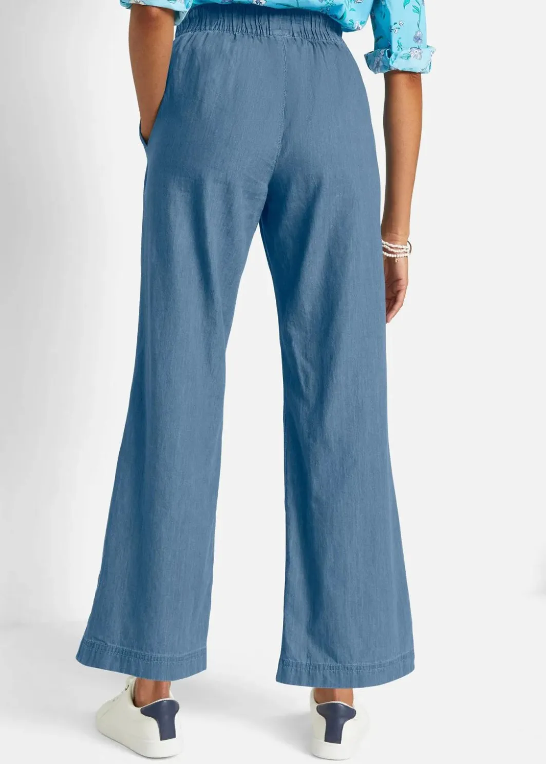 Damen bonprix Jeans|Bekleidung·Shirts & Tops|Wide-Leg-Jeans, High Waist, Bequembund