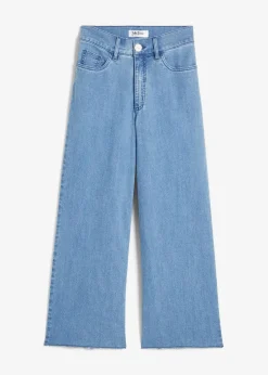 Damen bonprix Jeans|Bekleidung·Shirts & Tops|Wide-Leg-Jeans, High Waist, cropped