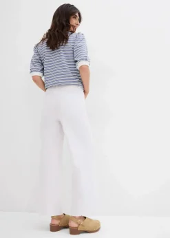 Damen bonprix Bekleidung·Shirts & Tops|Jeans|Wide-Leg-Jeans, High Waist, cropped