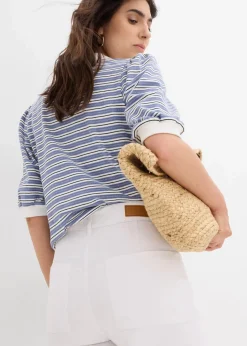 Damen bonprix Bekleidung·Shirts & Tops|Jeans|Wide-Leg-Jeans, High Waist, cropped