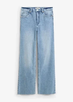 Wide-Leg-Jeans, High Waist, full Length Damen Kurzgrößen|Bekleidung·Shirts & Tops