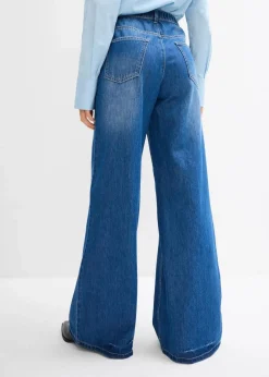 Discount Wide-Leg-Jeans, High Waist, Full Length Bequembund Damen Jeans|Kurzgrößen