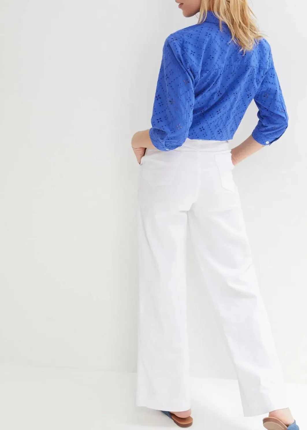 Damen bonprix Bekleidung·Shirts & Tops|Jeans|Wide-Leg-Jeans High Waist, Stretch