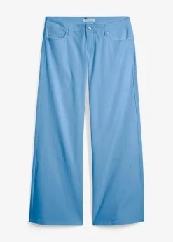 Damen bonprix Jeans|Kurzgrößen|Wide-Leg-Jeans, Low Waist